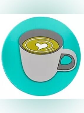 NWT Bogg Bits Coffee Cup Latte Bag Charm Insert Turquoise Café Drink Accessory